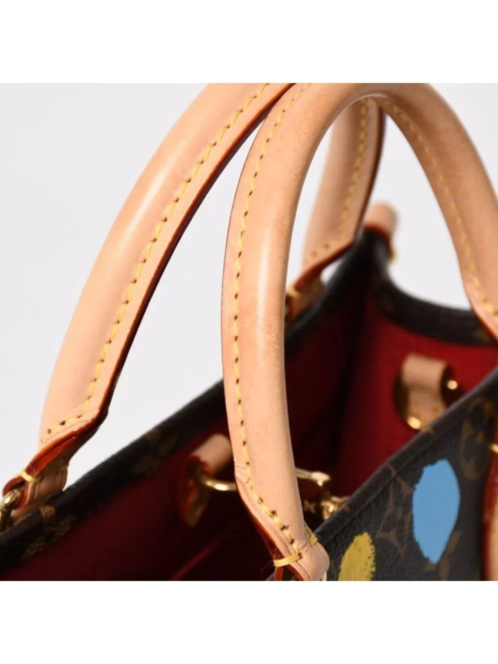 Louis Vuitton 2-Way Shoulder Bag On The Go PM Yayoi Kusama Dot Paint